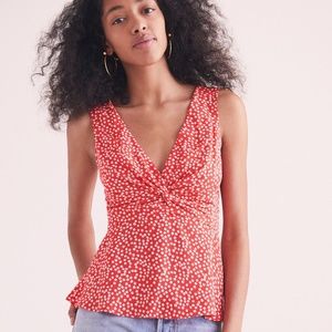 Rebecca Taylor Malia Floral Twist Tank